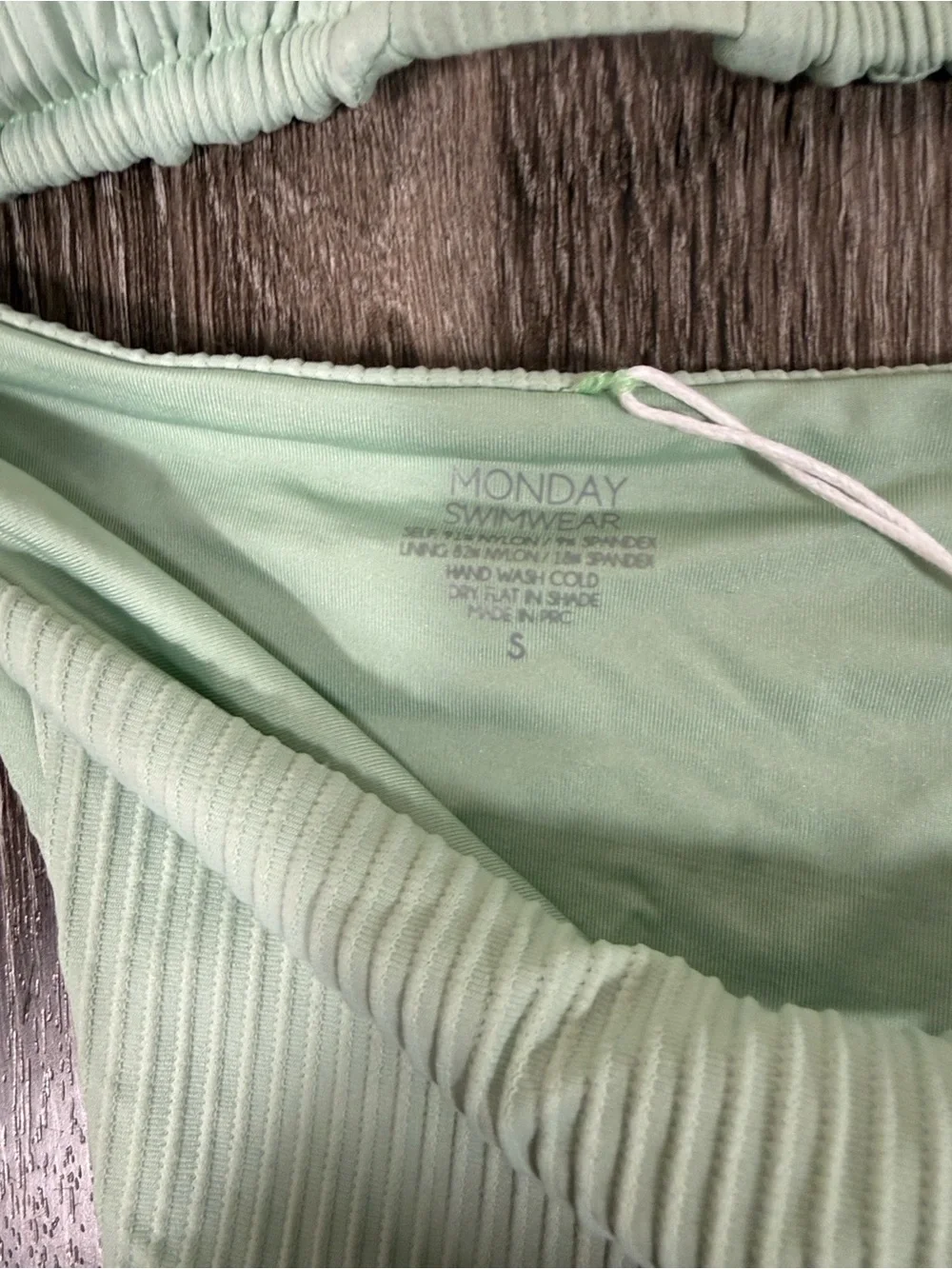 Monday Swimwear Palma Top & Palma Bottom in Moss Rib